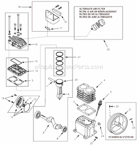 Page B Diagram and Parts List for EX801800 2007 Campbell Hausfeld Compressor